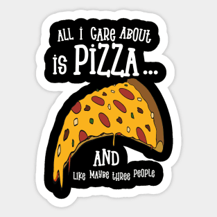 Funny Pizza Lovers Design Sticker